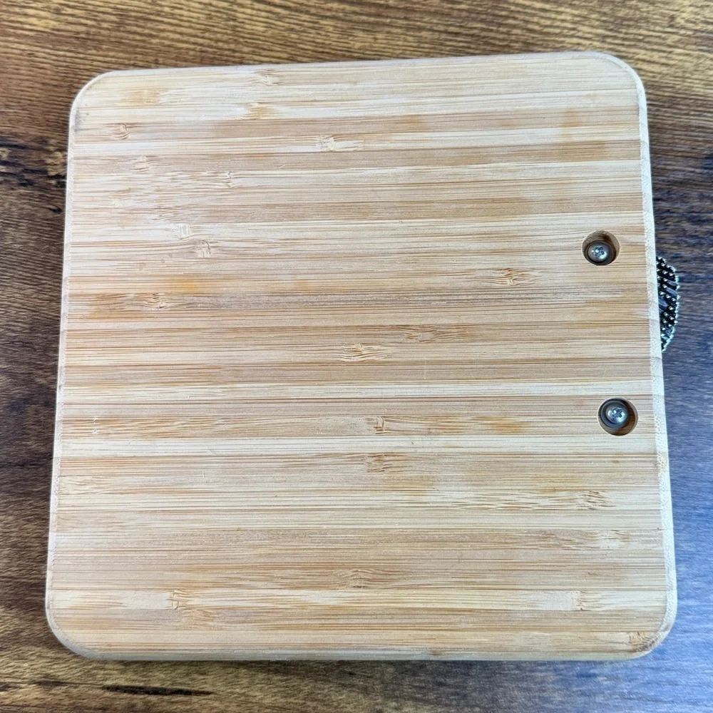 Kirklands Silver Cheese Knife & Wood Board, Cheeseboard